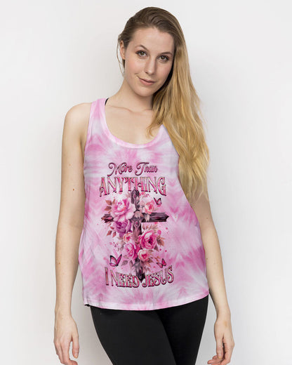 More Than Anything I Need Jesus Women's All Over Print Shirt - Yhhg1007235, easychoo.com