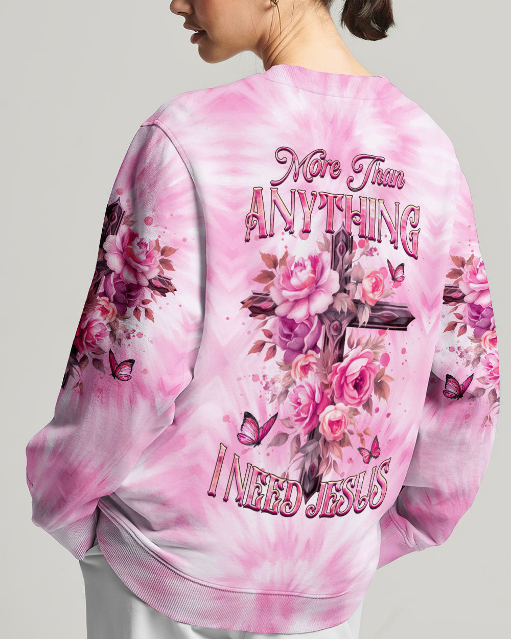 More Than Anything I Need Jesus Women's All Over Print Shirt - Yhhg1007235, easychoo.com