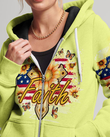 Faith Sunflower Flag Women's All Over Print Shirt - Tlno1708232, easychoo.com