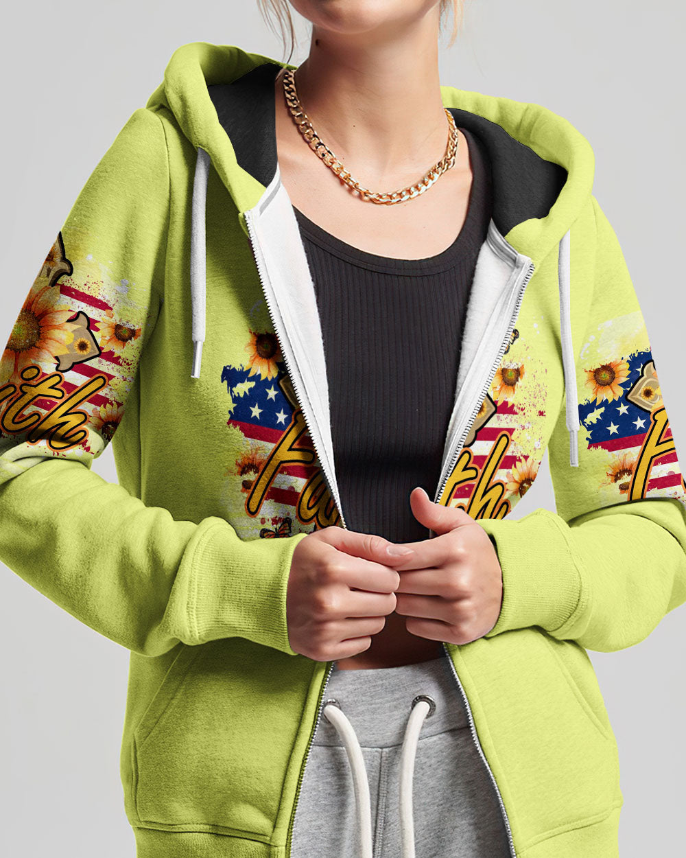 Faith Sunflower Flag Women's All Over Print Shirt - Tlno1708232, easychoo.com