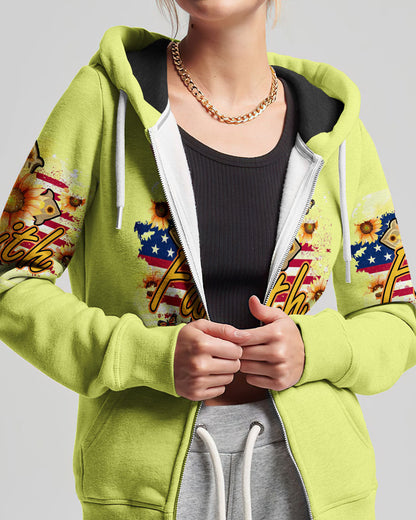 Faith Sunflower Flag Women's All Over Print Shirt - Tlno1708232, easychoo.com