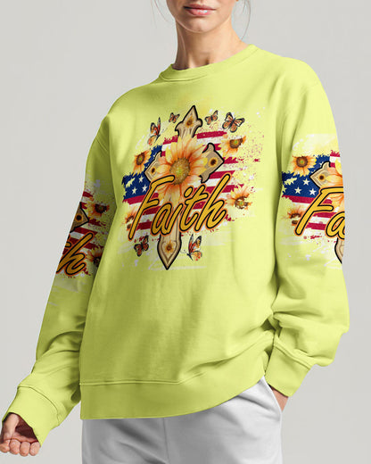 Faith Sunflower Flag Women's All Over Print Shirt - Tlno1708232, easychoo.com