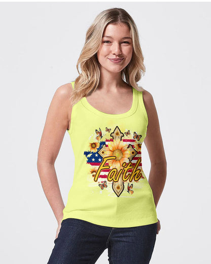 Faith Sunflower Flag Women's All Over Print Shirt - Tlno1708232, easychoo.com