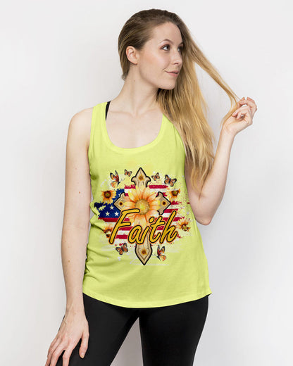 Faith Sunflower Flag Women's All Over Print Shirt - Tlno1708232, easychoo.com