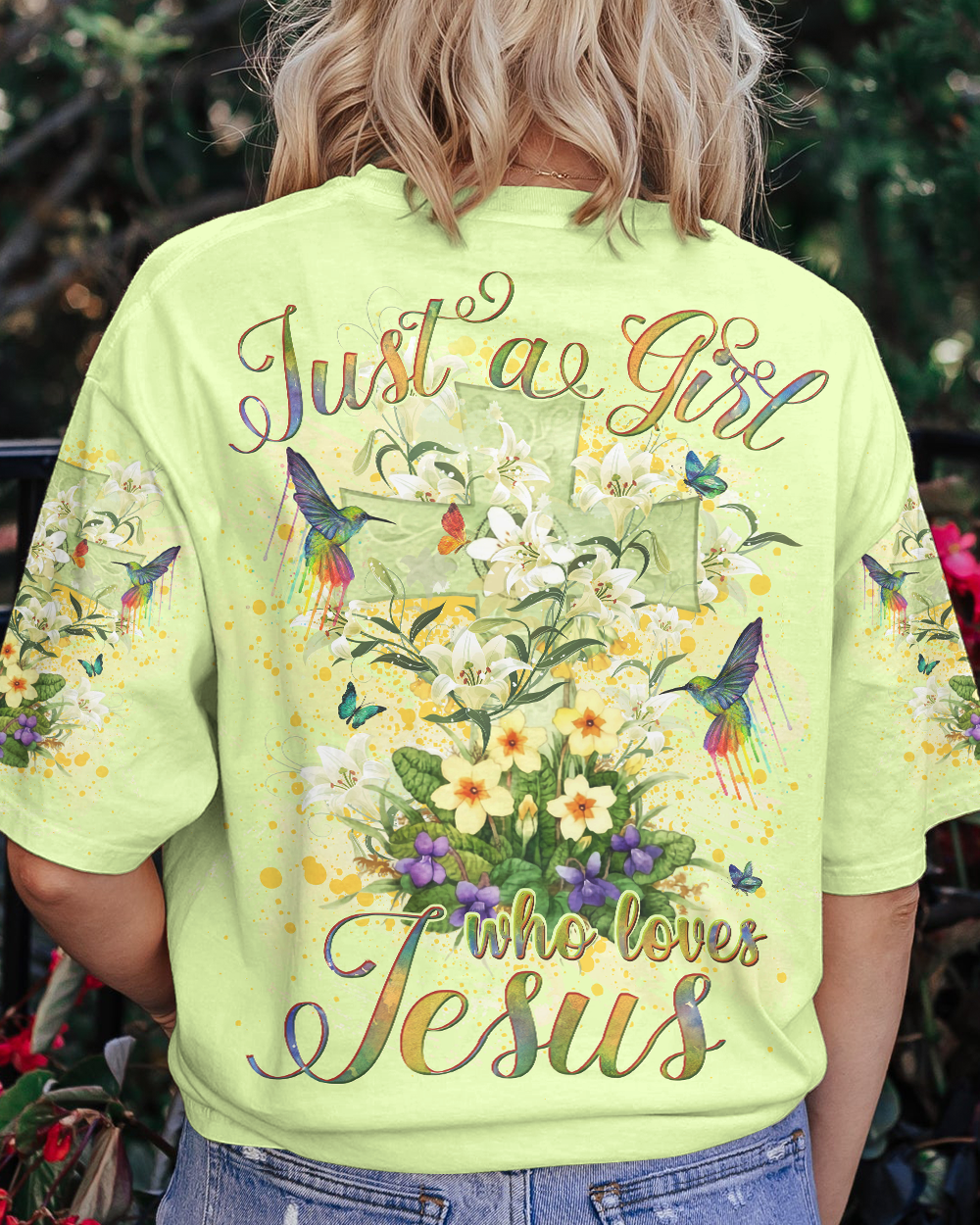 Just A Girl Who Loves Jesus Women's All Over Print Shirt - Yhlh15092302, easychoo.com