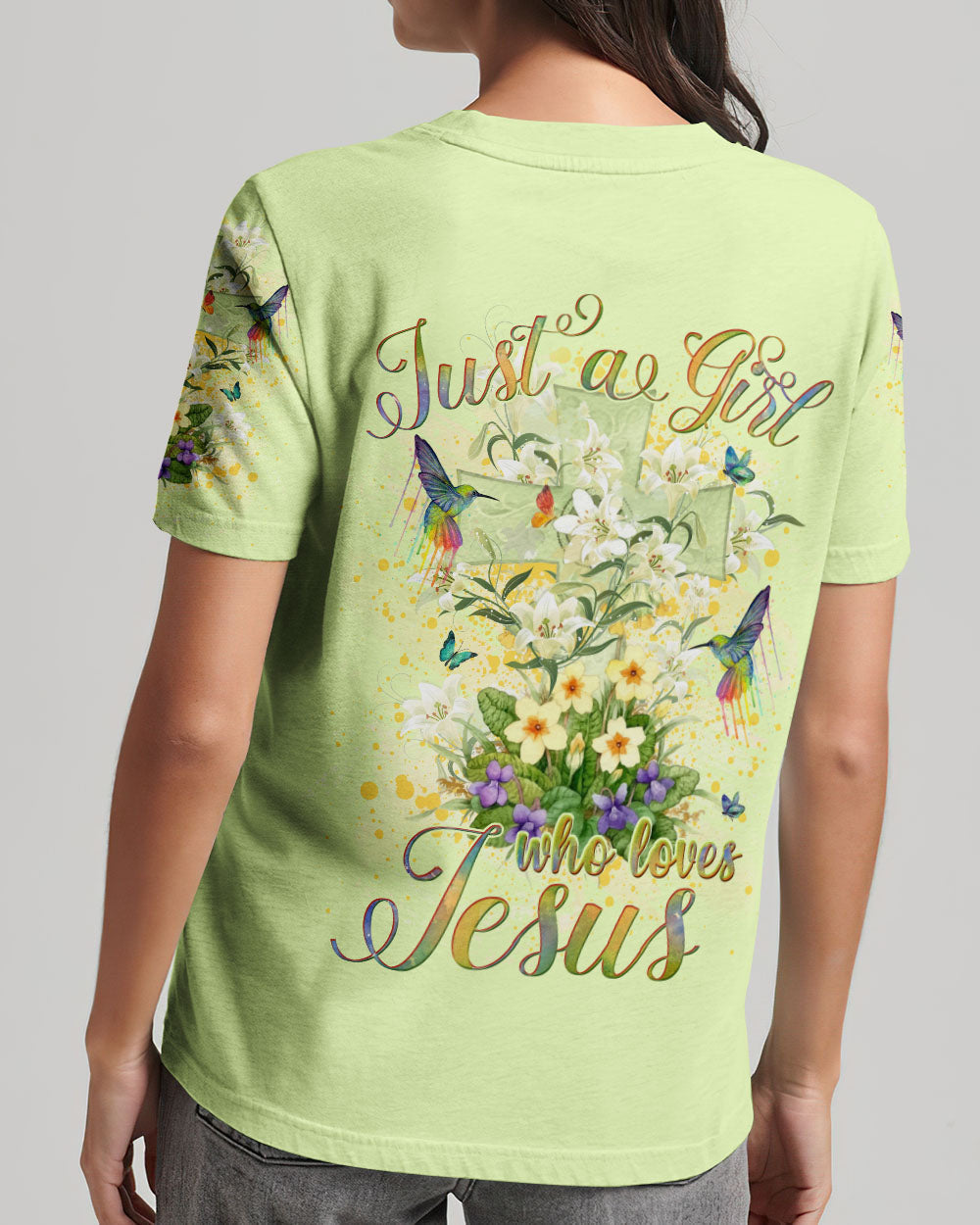 Just A Girl Who Loves Jesus Women's All Over Print Shirt - Yhlh15092302, easychoo.com
