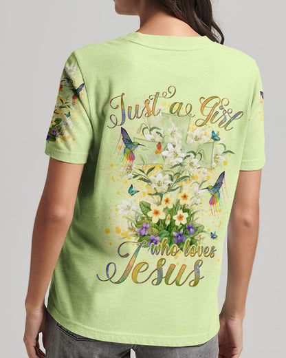 Just A Girl Who Loves Jesus Women's All Over Print Shirt - Yhlh15092302, easychoo.com