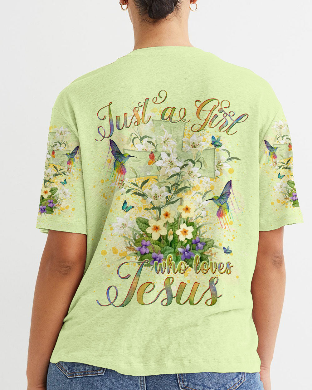 Just A Girl Who Loves Jesus Women's All Over Print Shirt - Yhlh15092302, easychoo.com