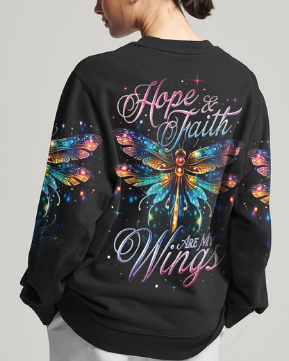 Hope And Faith Are My Wings Dragonfly Women's All Over Print Shirt - Ty0307232, easychoo.com