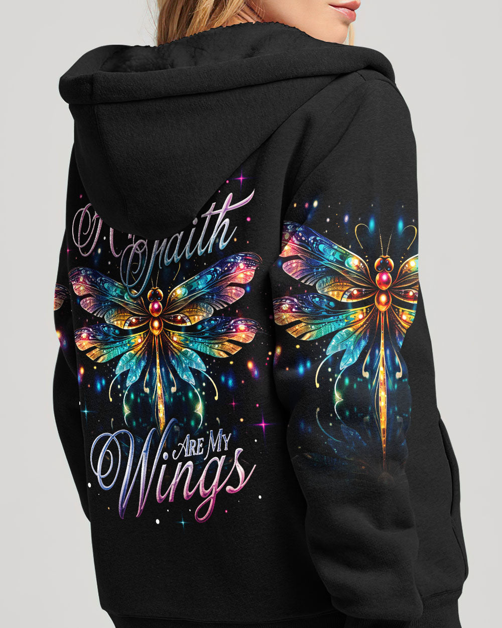 Hope And Faith Are My Wings Dragonfly Women's All Over Print Shirt - Ty0307232, easychoo.com
