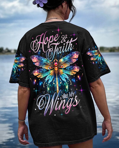 Hope And Faith Are My Wings Dragonfly Women's All Over Print Shirt - Ty0307232, easychoo.com