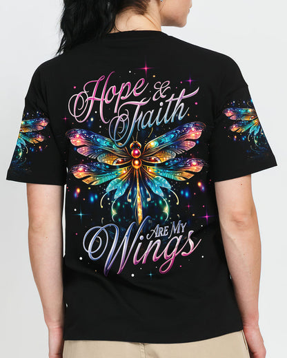 Hope And Faith Are My Wings Dragonfly Women's All Over Print Shirt - Ty0307232, easychoo.com