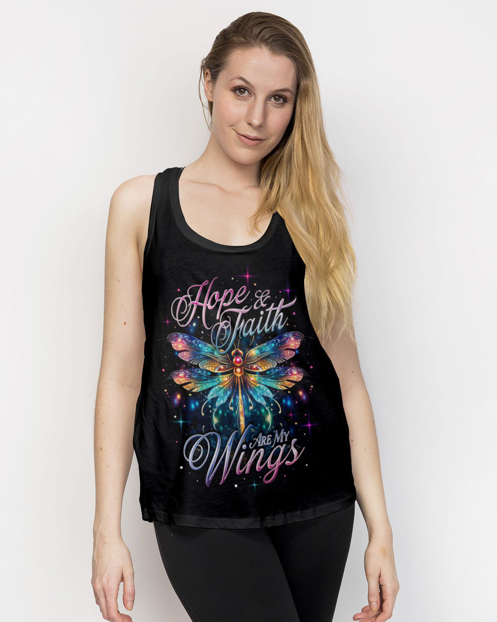 Hope And Faith Are My Wings Dragonfly Women's All Over Print Shirt - Ty0307232, easychoo.com