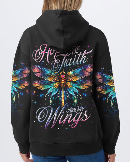 Hope And Faith Are My Wings Dragonfly Women's All Over Print Shirt - Ty0307232, easychoo.com