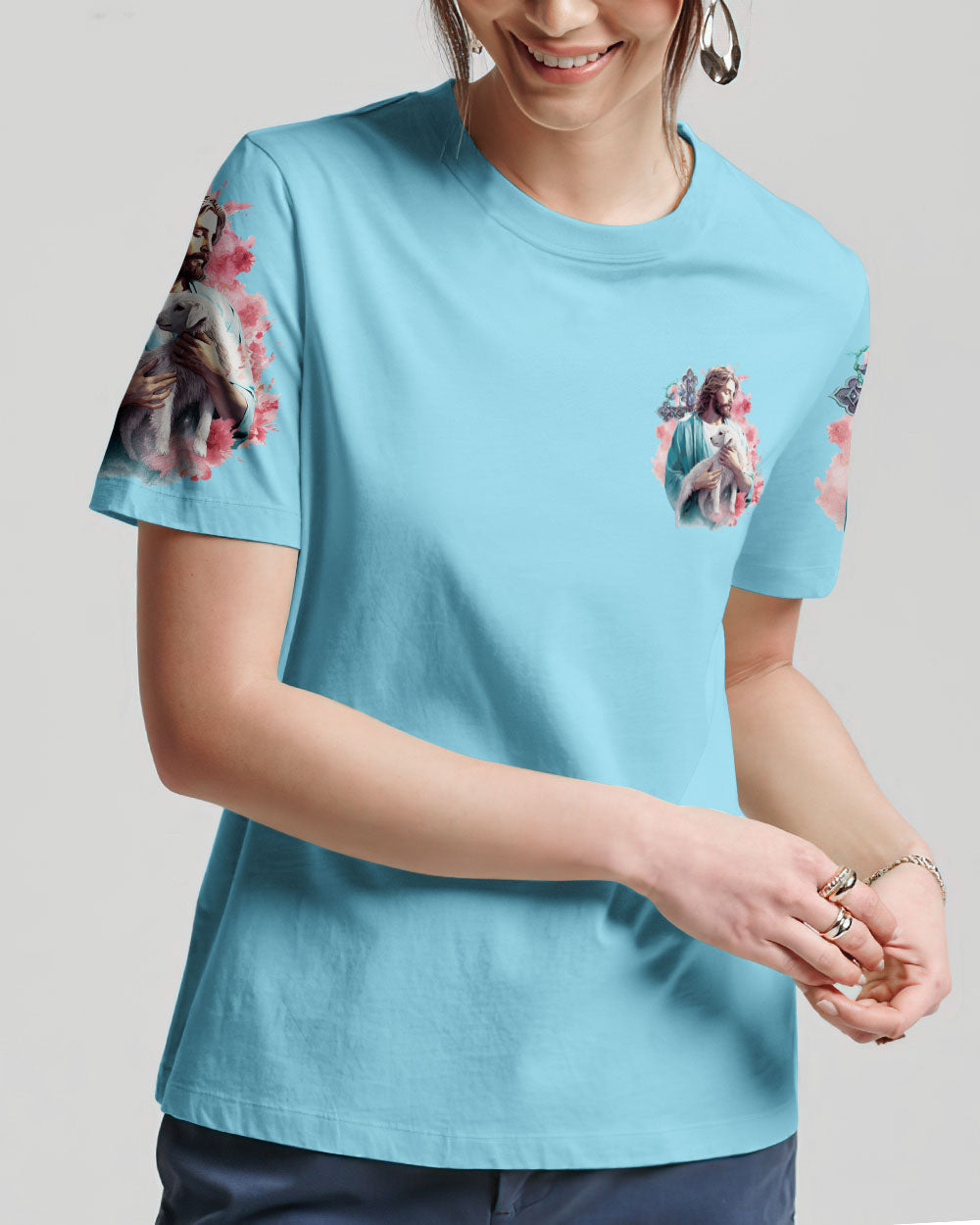 The Lord Is On My Side Lamb Women's All Over Print Shirt - Tlnz1909233, easychoo.com