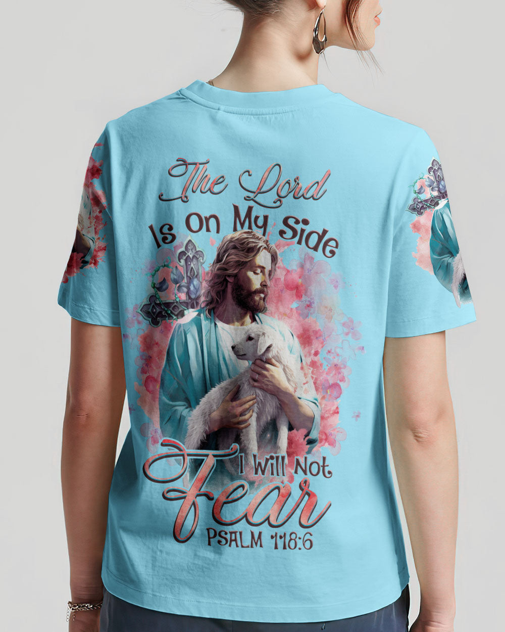 The Lord Is On My Side Lamb Women's All Over Print Shirt - Tlnz1909233, easychoo.com