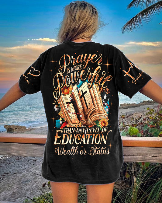 Prayer Is More Powerful Women's All Over Print Shirt - Ty0407232, easychoo.com
