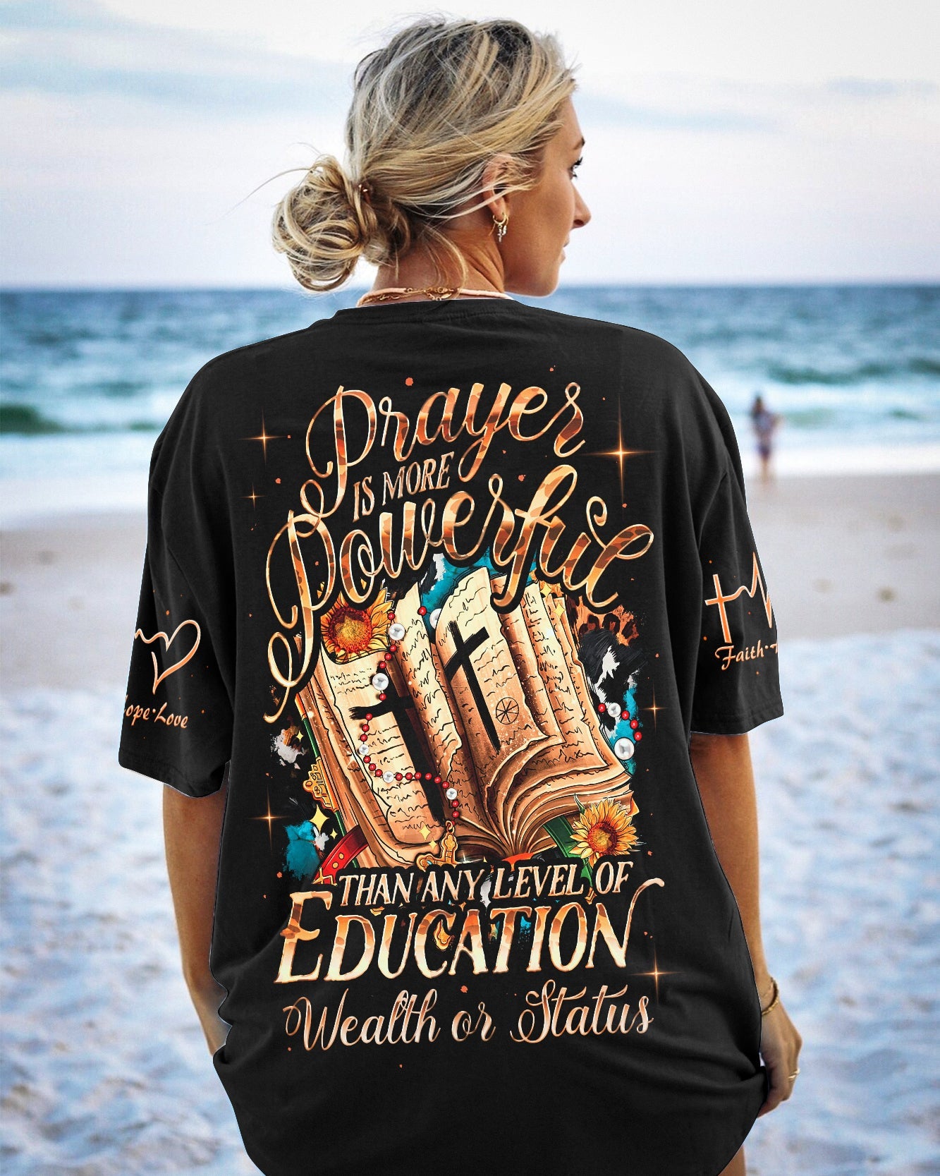 Prayer Is More Powerful Women's All Over Print Shirt - Ty0407232, easychoo.com