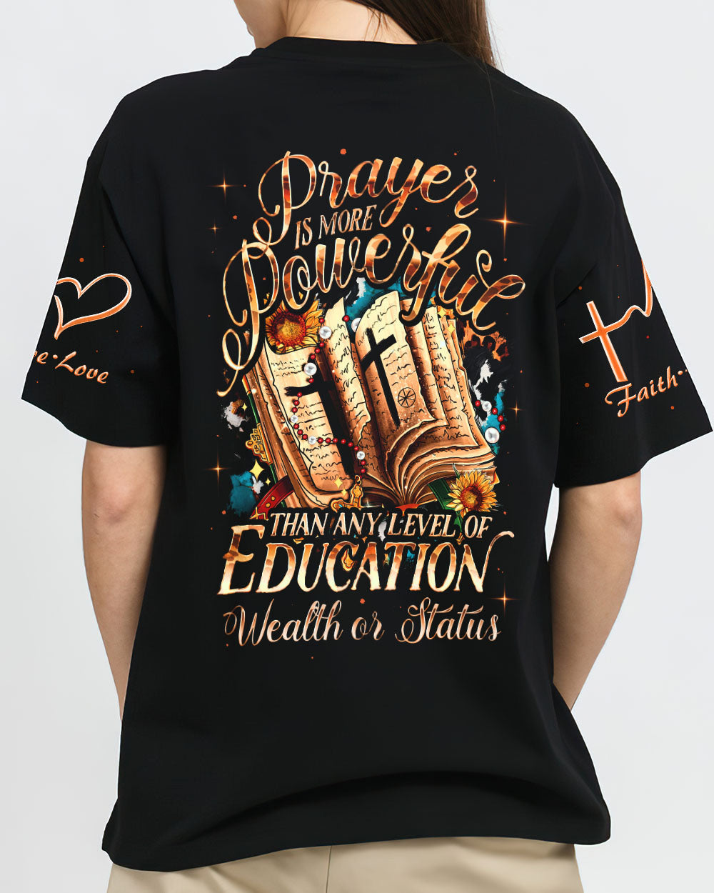 Prayer Is More Powerful Women's All Over Print Shirt - Ty0407232, easychoo.com