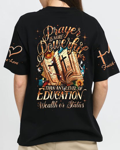 Prayer Is More Powerful Women's All Over Print Shirt - Ty0407232, easychoo.com