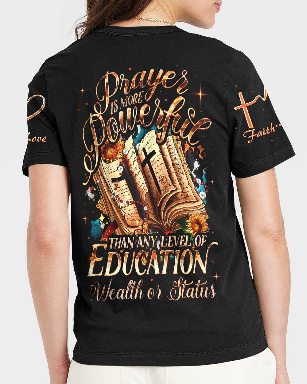 Prayer Is More Powerful Women's All Over Print Shirt - Ty0407232, easychoo.com