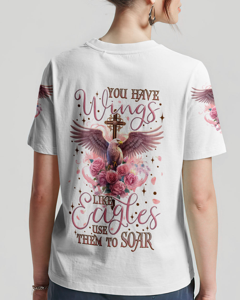 You Have Wings Like Eagles Women's All Over Print Shirt - Tlnz2707232, easychoo.com