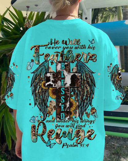 He Will Cover You Women's All Over Print Shirt - Tlnt2109232, easychoo.com