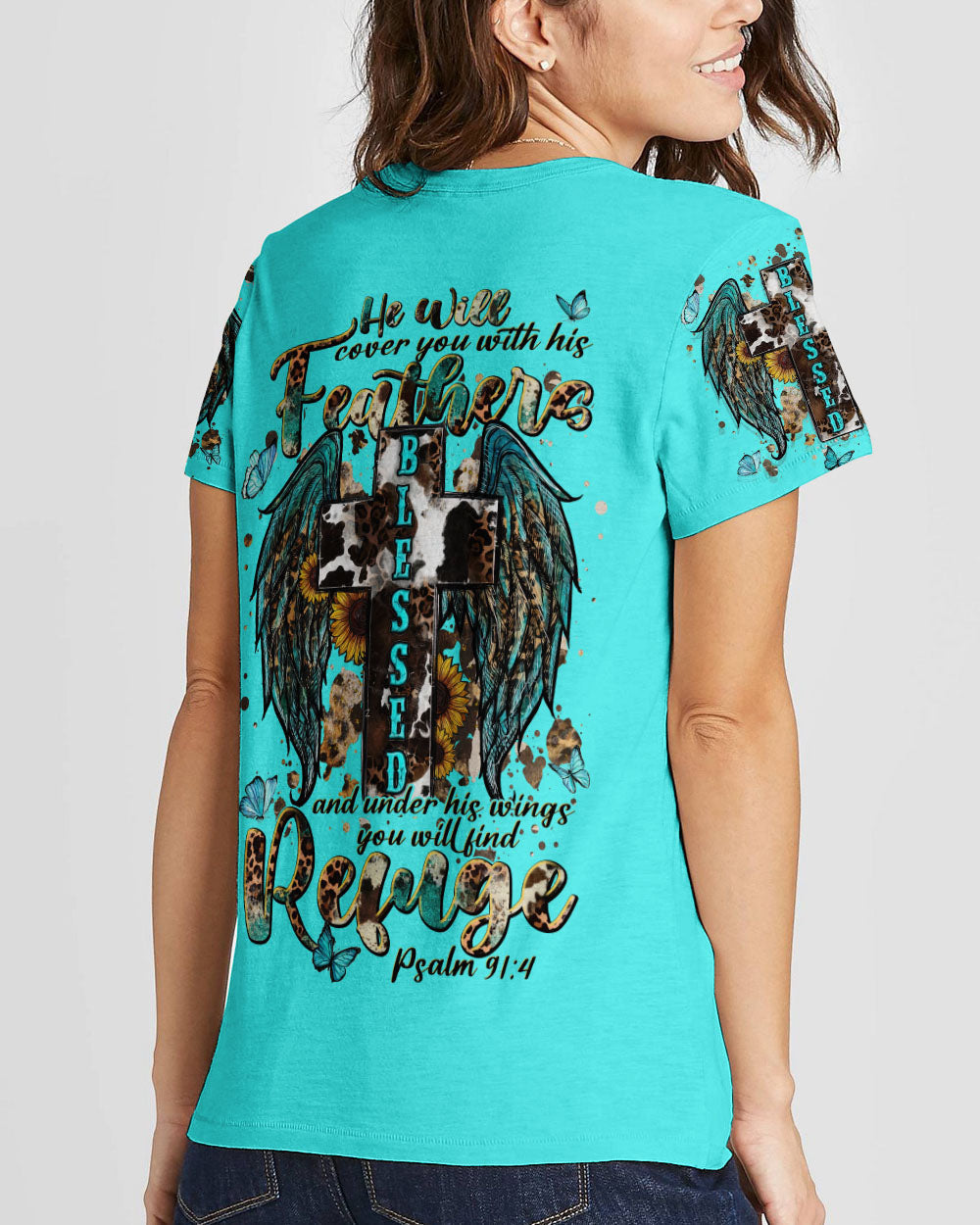 He Will Cover You Women's All Over Print Shirt - Tlnt2109232, easychoo.com