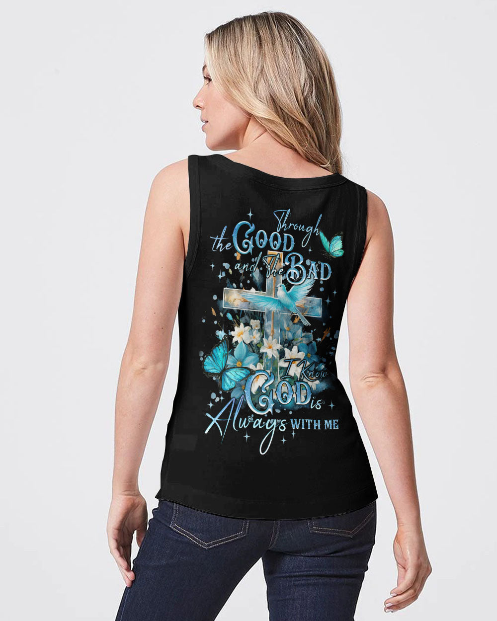 God Always With Me Women's All Over Print Shirt - Tyqy2009232, easychoo.com