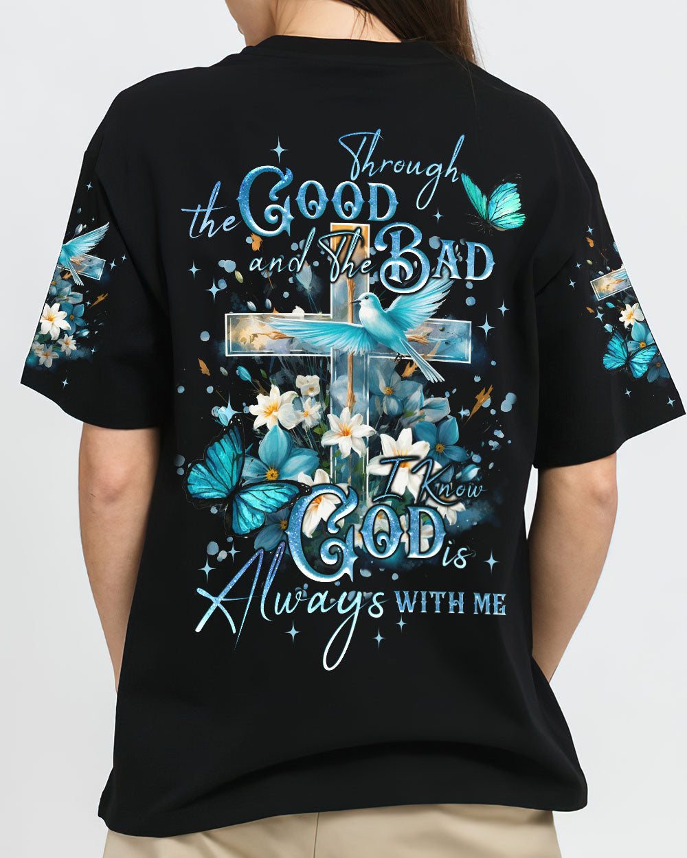 God Always With Me Women's All Over Print Shirt - Tyqy2009232, easychoo.com