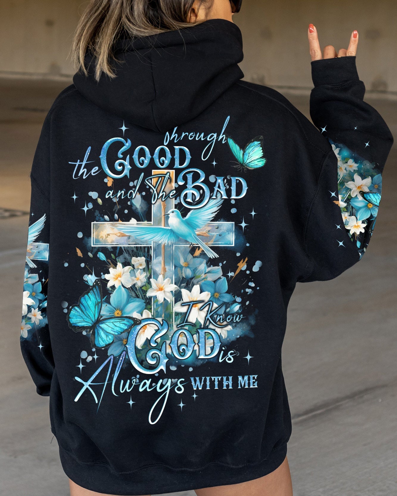 God Always With Me Women's All Over Print Shirt - Tyqy2009232, easychoo.com