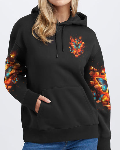 I Can Do All Things Through Christ Butterfly Cross Women's All Over Print Shirt - Tltw1410234, easychoo.com