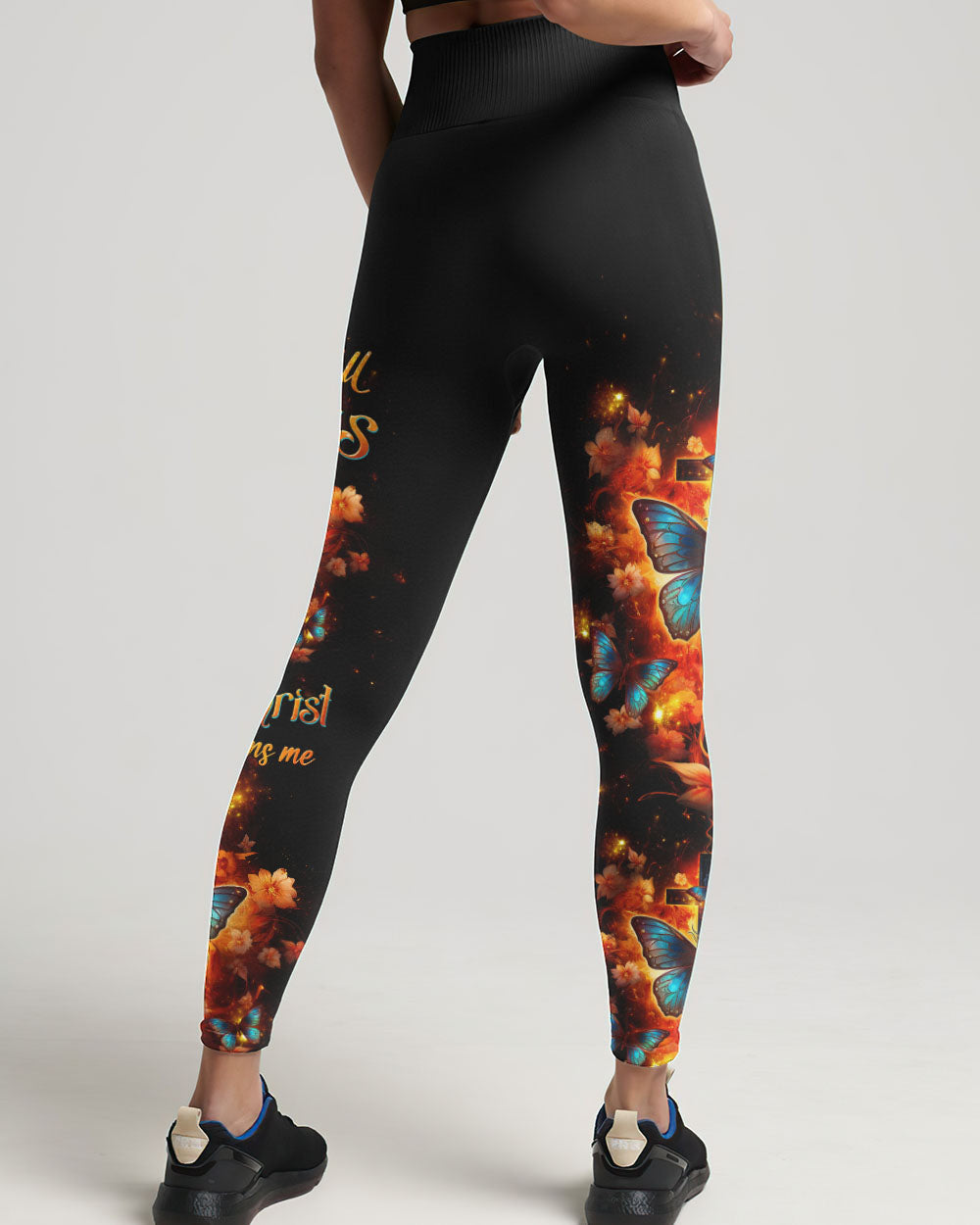 I Can Do All Things Through Christ Butterfly Cross Women's All Over Print Shirt - Tltw1410234, easychoo.com