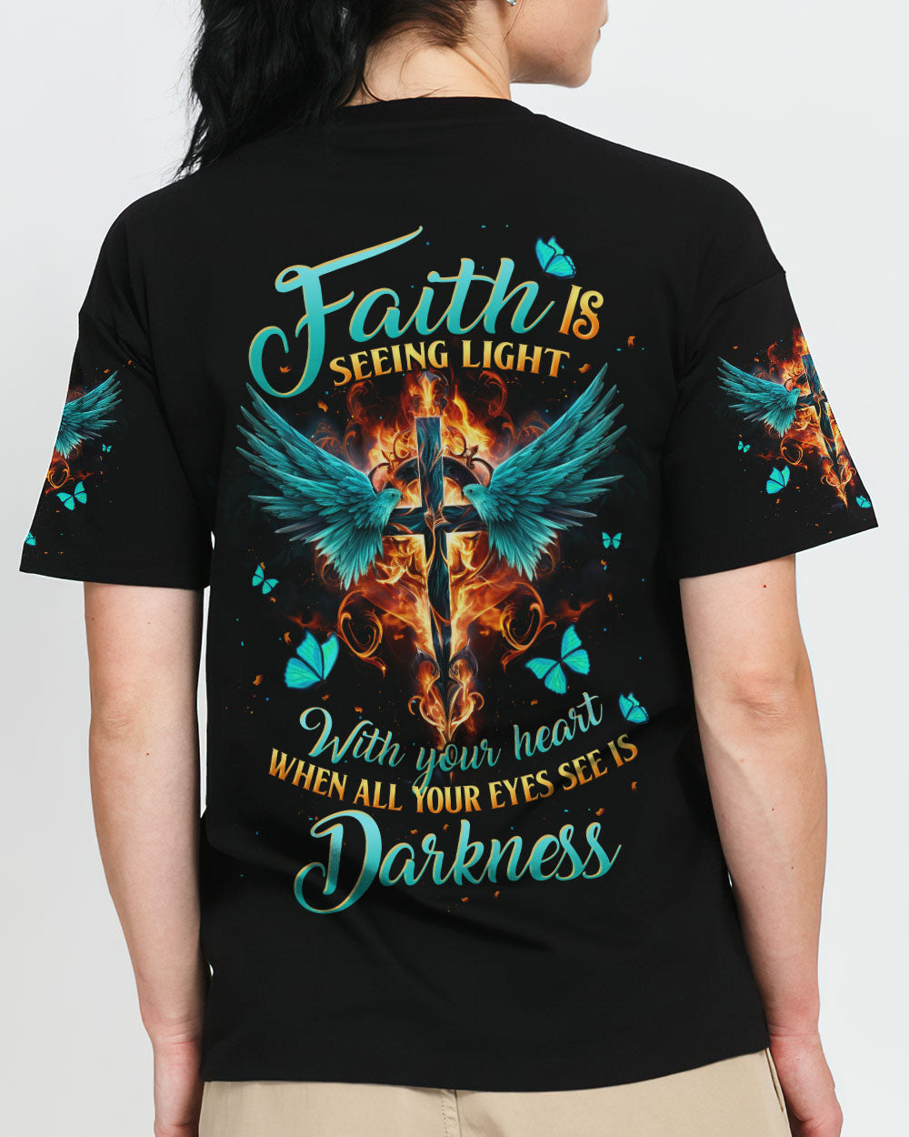 Faith Is Seeing Light Women's All Over Print Shirt - Tltw1610233, easychoo.com