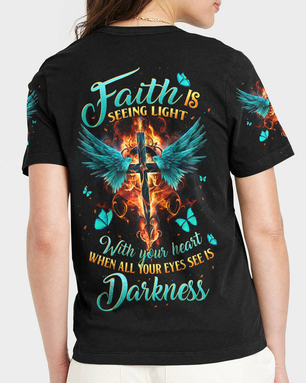 Faith Is Seeing Light Women's All Over Print Shirt - Tltw1610233, easychoo.com