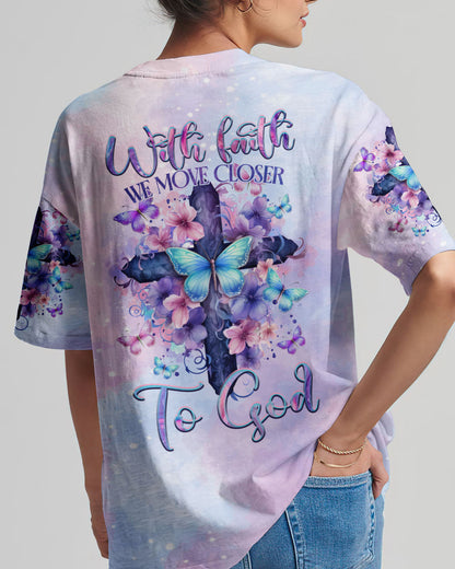 We Move Closer To God Women's All Over Print Shirt - Tltr1110233, easychoo.com