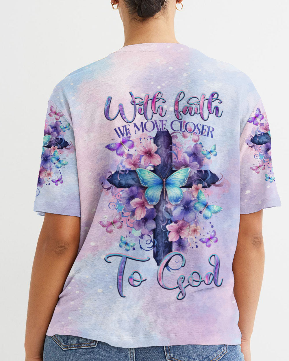 We Move Closer To God Women's All Over Print Shirt - Tltr1110233, easychoo.com