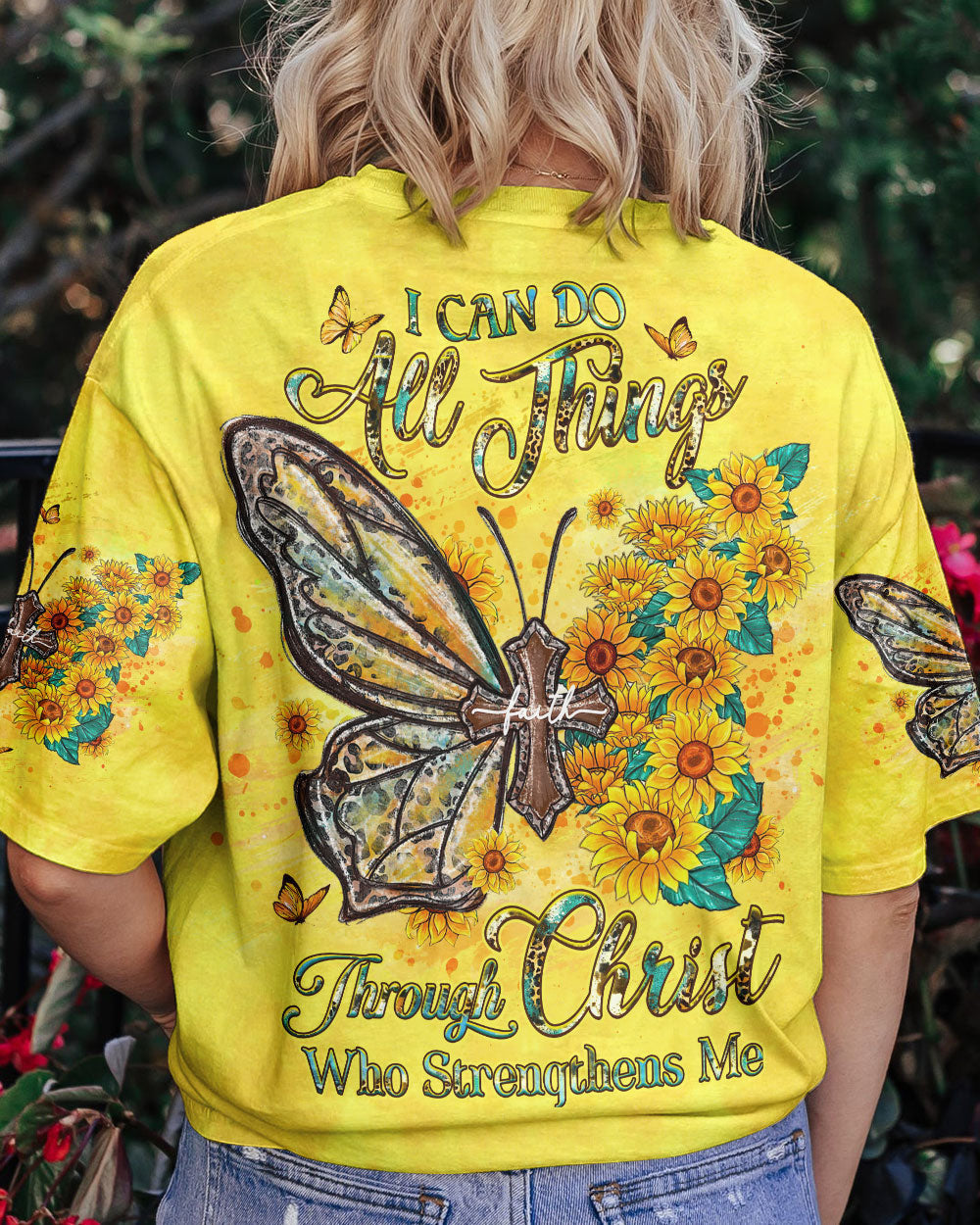 I Can Do All Things Butterfly Women's All Over Print Shirt - Yhhg1107233, easychoo.com