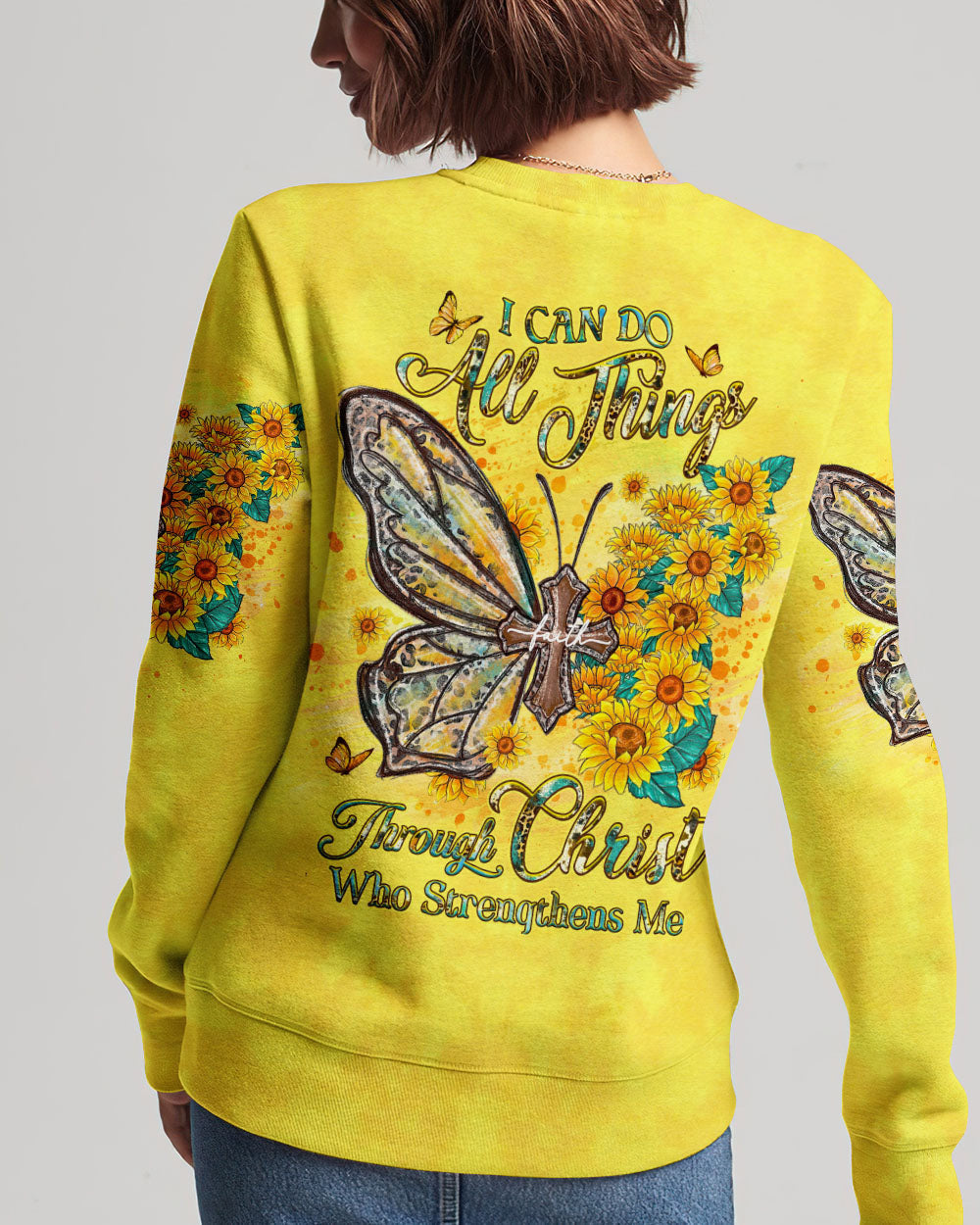 I Can Do All Things Butterfly Women's All Over Print Shirt - Yhhg1107233, easychoo.com