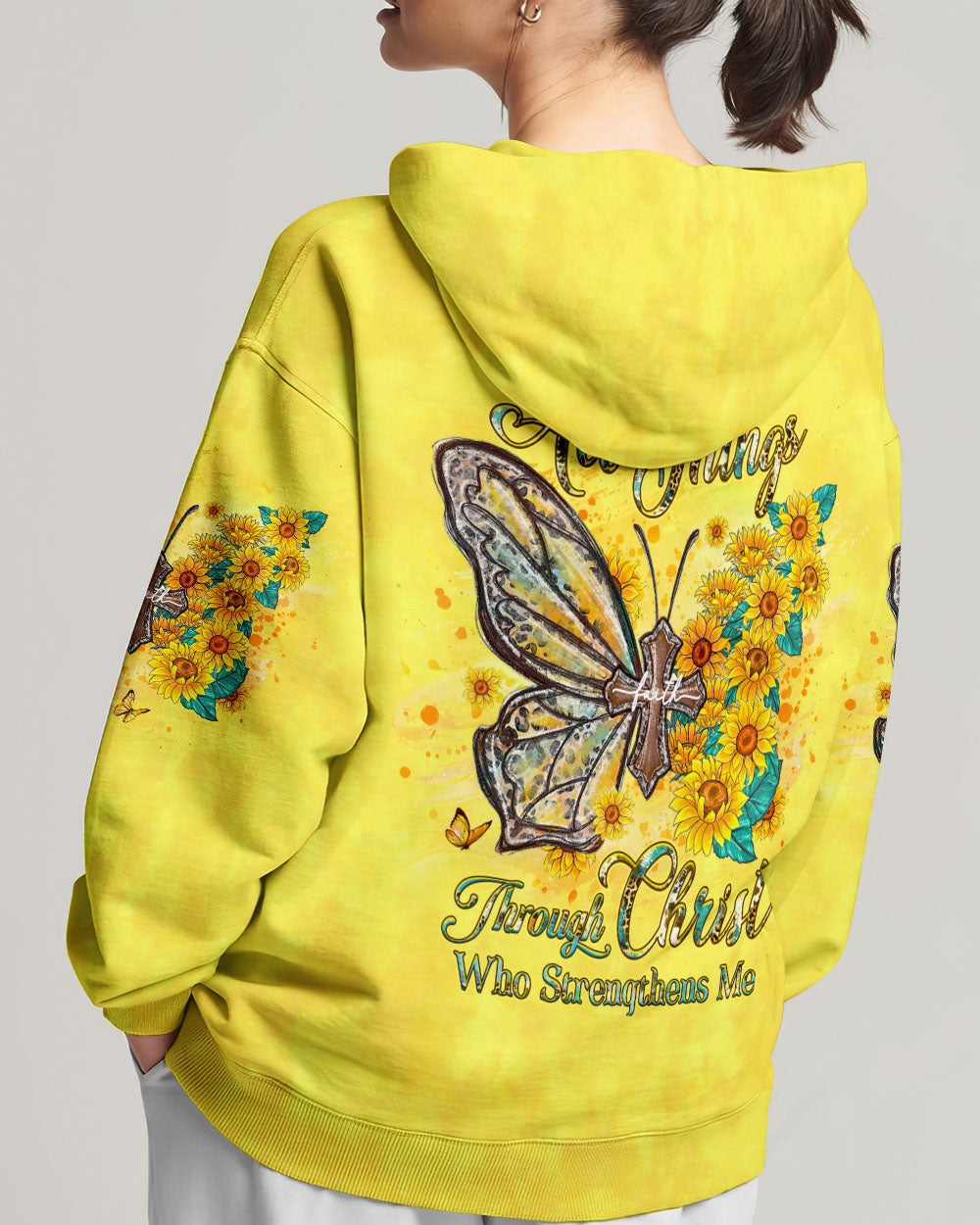 I Can Do All Things Butterfly Women's All Over Print Shirt - Yhhg1107233, easychoo.com