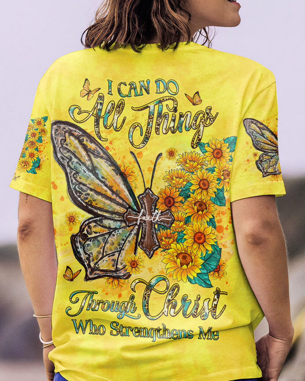 I Can Do All Things Butterfly Women's All Over Print Shirt - Yhhg1107233, easychoo.com