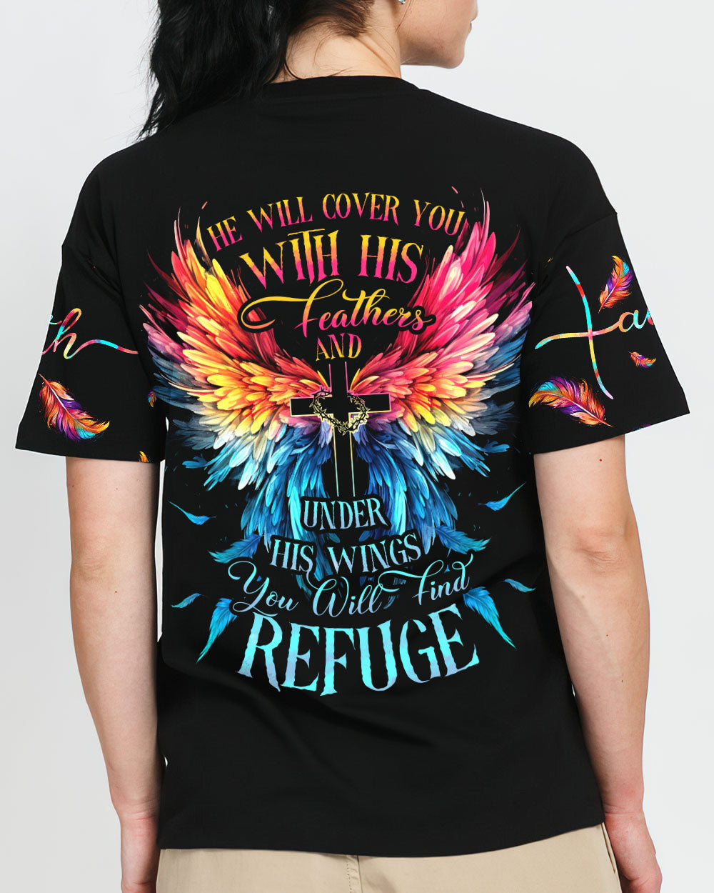 He Will Cover You With His Feathers Women's All Over Print Shirt - Tytd0507232, easychoo.com