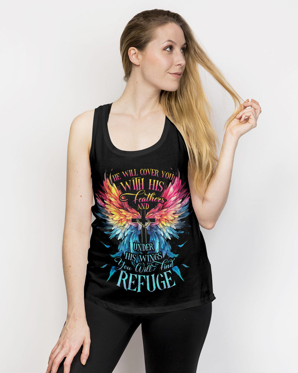 He Will Cover You With His Feathers Women's All Over Print Shirt - Tytd0507232, easychoo.com