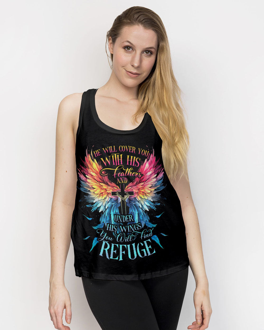 He Will Cover You With His Feathers Women's All Over Print Shirt - Tytd0507232, easychoo.com