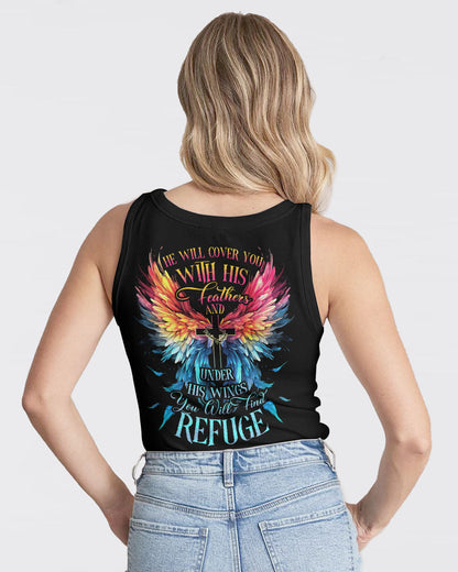 He Will Cover You With His Feathers Women's All Over Print Shirt - Tytd0507232, easychoo.com