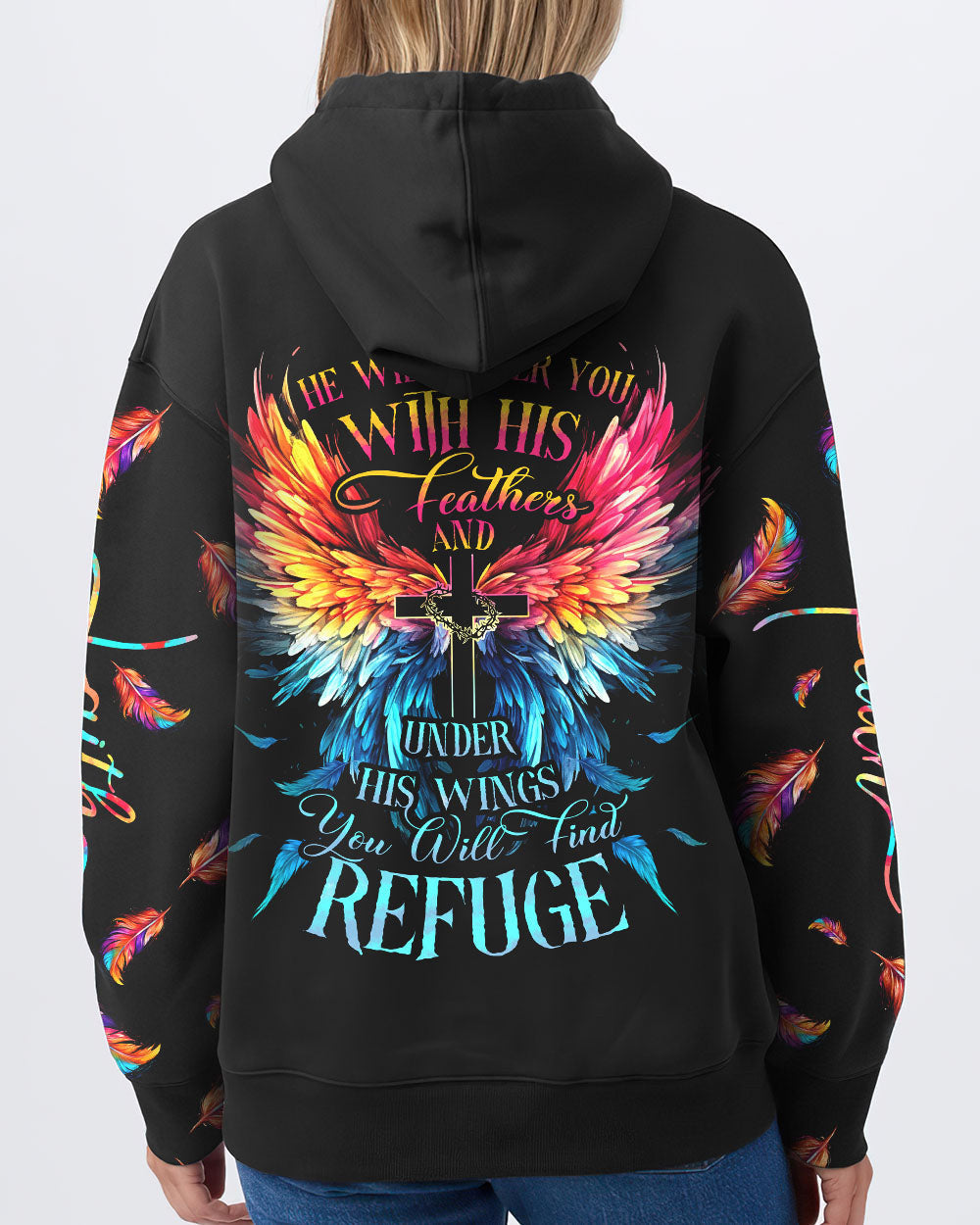 He Will Cover You With His Feathers Women's All Over Print Shirt - Tytd0507232, easychoo.com