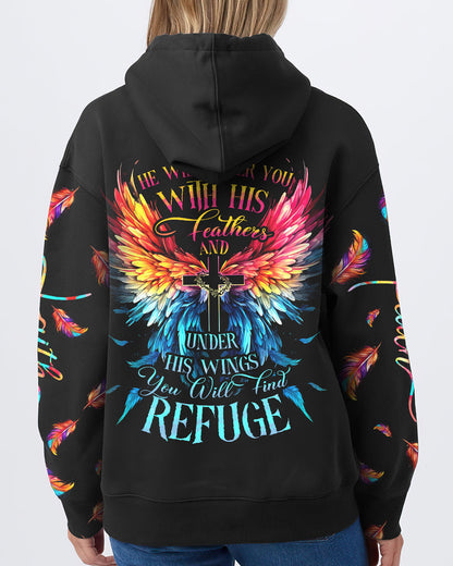 He Will Cover You With His Feathers Women's All Over Print Shirt - Tytd0507232, easychoo.com