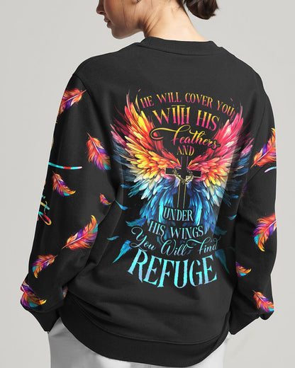He Will Cover You With His Feathers Women's All Over Print Shirt - Tytd0507232, easychoo.com