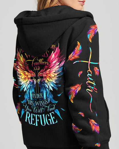 He Will Cover You With His Feathers Women's All Over Print Shirt - Tytd0507232, easychoo.com