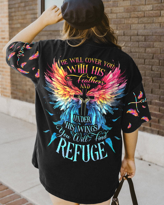 He Will Cover You With His Feathers Women's All Over Print Shirt - Tytd0507232, easychoo.com